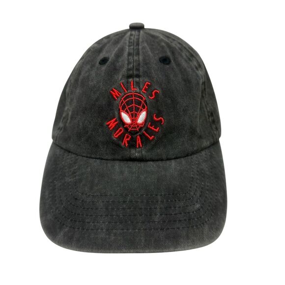 Marvel Spiderman Hat Cap Black Red Miles Morales Snapback Adjustable Comics - Picture 1 of 12